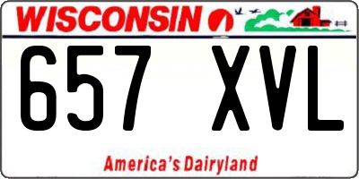 WI license plate 657XVL