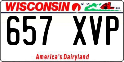 WI license plate 657XVP