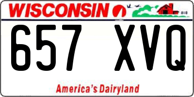 WI license plate 657XVQ
