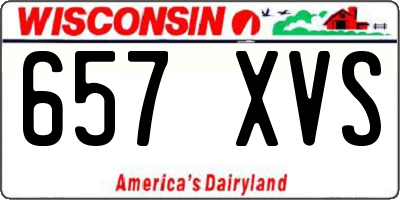 WI license plate 657XVS