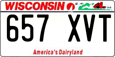 WI license plate 657XVT