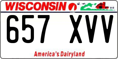 WI license plate 657XVV