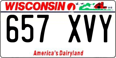 WI license plate 657XVY