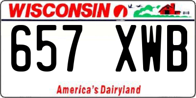 WI license plate 657XWB