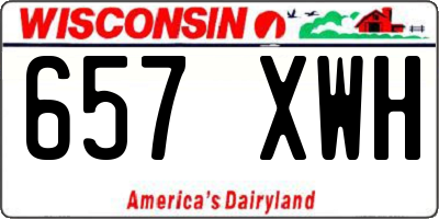 WI license plate 657XWH