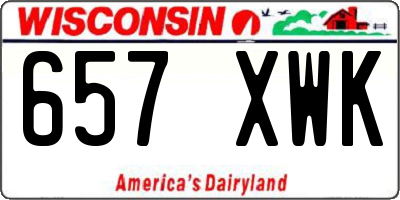 WI license plate 657XWK