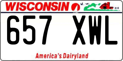 WI license plate 657XWL