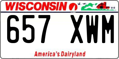 WI license plate 657XWM