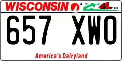 WI license plate 657XWO