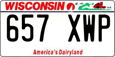 WI license plate 657XWP