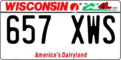 WI license plate 657XWS
