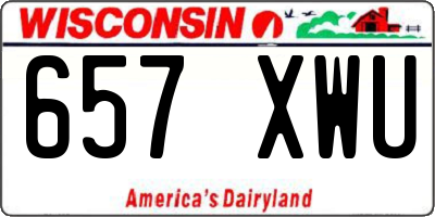 WI license plate 657XWU