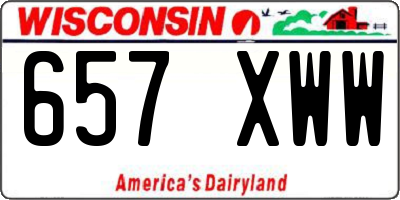 WI license plate 657XWW