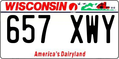 WI license plate 657XWY