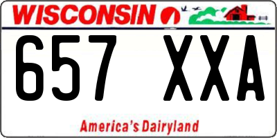 WI license plate 657XXA
