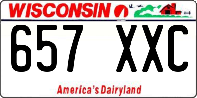 WI license plate 657XXC
