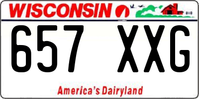 WI license plate 657XXG