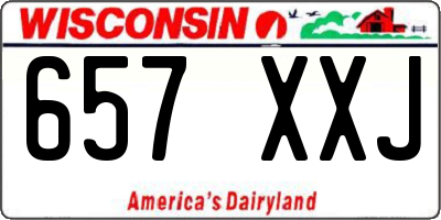 WI license plate 657XXJ