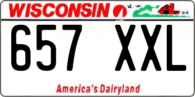 WI license plate 657XXL