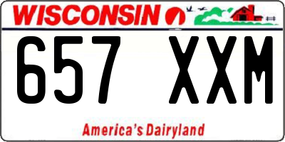 WI license plate 657XXM
