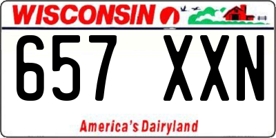 WI license plate 657XXN