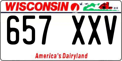 WI license plate 657XXV