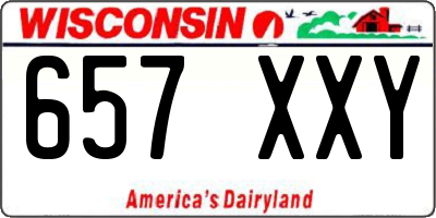 WI license plate 657XXY