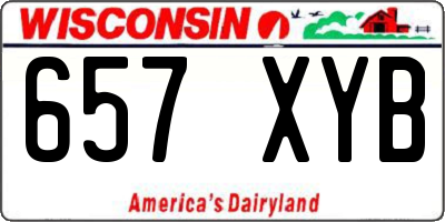 WI license plate 657XYB