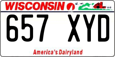 WI license plate 657XYD