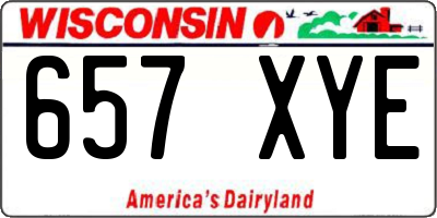 WI license plate 657XYE