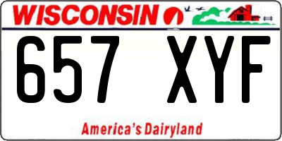 WI license plate 657XYF