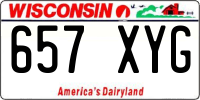 WI license plate 657XYG