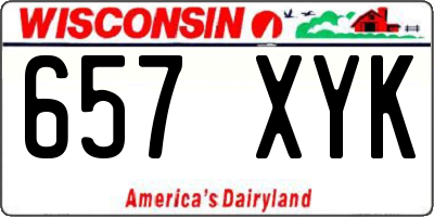 WI license plate 657XYK