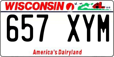 WI license plate 657XYM