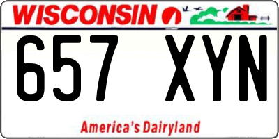 WI license plate 657XYN