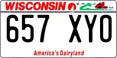 WI license plate 657XYO