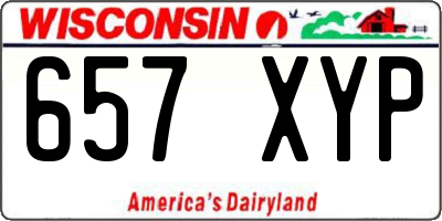 WI license plate 657XYP