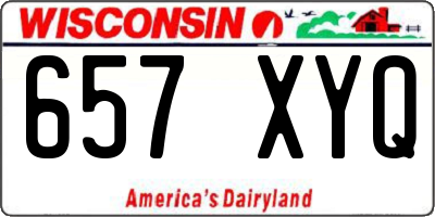 WI license plate 657XYQ