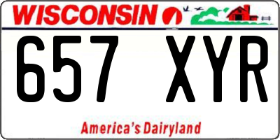 WI license plate 657XYR