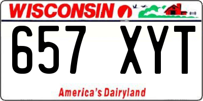 WI license plate 657XYT