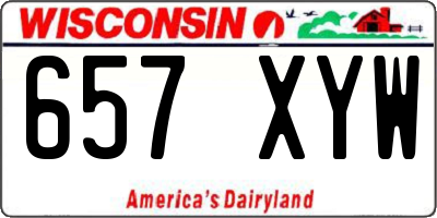 WI license plate 657XYW