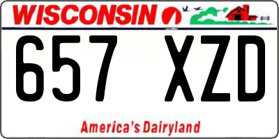 WI license plate 657XZD