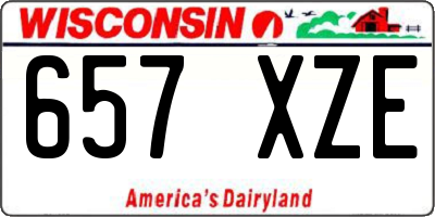 WI license plate 657XZE