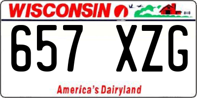 WI license plate 657XZG