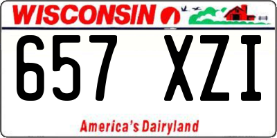 WI license plate 657XZI
