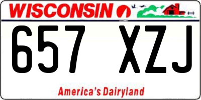 WI license plate 657XZJ