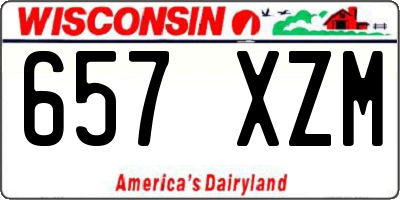 WI license plate 657XZM