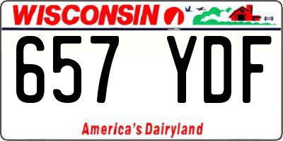 WI license plate 657YDF