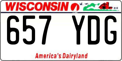 WI license plate 657YDG