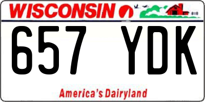 WI license plate 657YDK